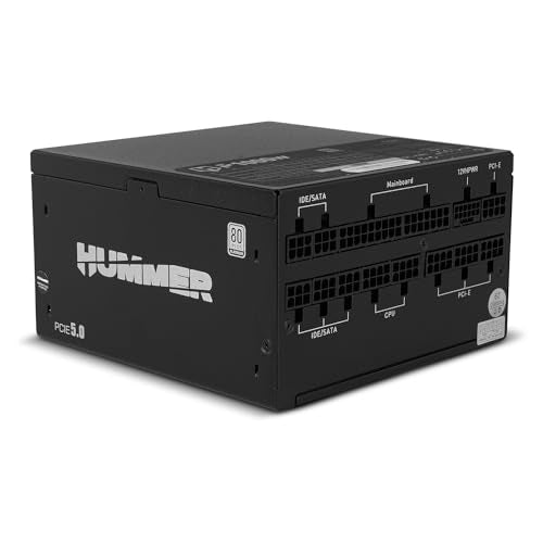 NOX XTREME PRODUCTS Hummer P 1000W 80 Plus Platinum - Fuente de Alimentación 1000W, ATX, EPS, S-ATA, 3.0 12V, Ventilador ultrasilencioso de 140mm, condensadores electrolíticos TEAPO, Color Negro