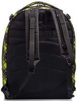 Seven Mochila con ruedas, NEW Tech TARTAN Bolsa con ruedas para libros, 3 en 1, Mochila Desmontable+Trolley, para chicos&chicas Para la escuela, Deporte, Tiempo libre, Funda para portátil, verde