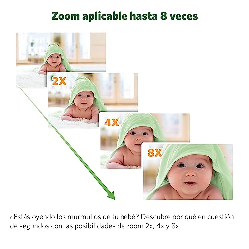 LeapFrog LF915HD Baby Surveillance Camera with Night Light 5" HD Screen Baby Monitor with Camera, 360° Translation and Tilt, 8X Zoom, Night Vision, Smart Sensor