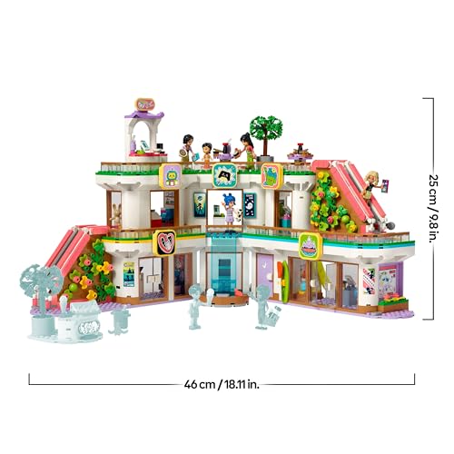 LEGO Friends Centro Comercial de Heartlake City Juguete de Casa de Muñecas apra el Juego de Rol, Maqueta de Construcción con Mini Muñecos de Personajes, Regalo para Niñas y Niños de 8 Años o Más 42604