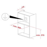 TEKA Microondas Integrable con Base Cerámica, Capacidad 22 L, Apertura de Puerta a la Izquierda, Modelo NEO MS 6220 BIS L SS