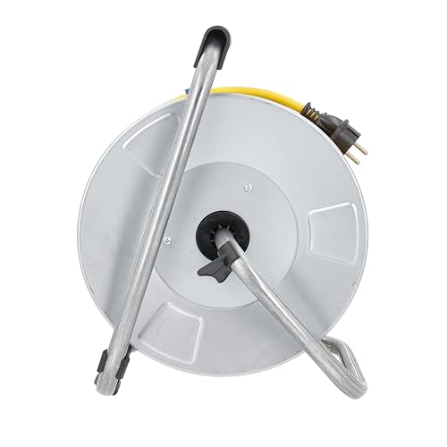 as - Schwabe enrollacables con cable de 33 m - 3 tomas con tapas de protección - Protegido frente a salpicaduras de agua IP44 - Protección contra sobrecalentamiento - Carrete Made in Germany, 10347