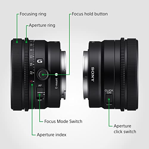 Sony SEL40F25G - Objetivo Full Frame FE 40mm F2.5 G (Objetivo para Retratos, Gran Angular, Prime, Serie G), Negro