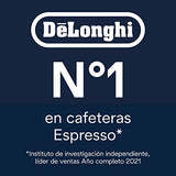 De'Longhi Rivelia EXAM440.55.W, Cafetera Superautomática con LatteCrema Hot, Espumador de Leche Automático, Tamaño Compacto, 16 Recetas, Pantalla Táctil a Color, Blanco Ártico