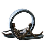 Casablanca modernes Design Escultura Resina Bronce Gris Altura 22 cm