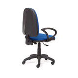 Rocada Silla de Escritorio Barata | Silla Oficina Color Azul | Silla despacho Cómoda, Ajustable y con Ruedas | Regulable en Altura | Tapizada en Tela Ignífuga y con Reposabrazos