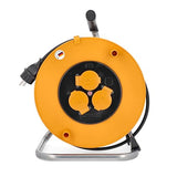 as - Schwabe enrollacables con cable de 50 m - 3 tomas con tapas de protección - Protegido frente a salpicaduras de agua IP44 - Protección contra sobrecalentamiento - Carrete Made in Germany, 11483