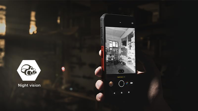 Hammer Construction 2 Thermal Smartphone ultrarresistente IP69 con termómetro y telémetro láser, 8+8GB RAM, Android 14, cámara Potente de 108mpx, batería de 6500mAh con función powerbank, 256GB/1TB