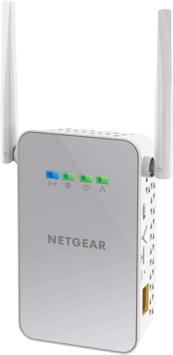 NETGEAR PLPW1000, CPL WiFi 1000 Mbps con 1 Puerto Ethernet, Precio CPL Fibra Ideal para Acceso a Internet en casa y aprovechador del Servicio Multi-TV, Compatible con Todas Las Cajas de Internet