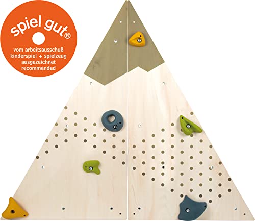 Small Foot Muro de Escalada Aventure, Madera, Movimiento para niños, a Partir de 3 años, ampliación fexible, 12310 Equipos Columpios Juguete, Color Colorido