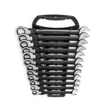 Gearwrench 9901DBE Juego de llaves de combinacion metrica de 12 puntos, color negro, de 8 a 19mm (12 unidades), negro