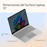 Microsoft Surface Laptop | Copilot+ PC | Pantalla táctil LCD 13'' | Snapdragon X Plus | 16GB RAM | Almacenamiento de 256GB | Último Modelo | Platino