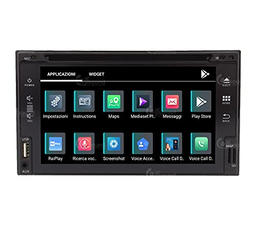 Radio de Coche universales 2 DIN Android GPS Bluetooth WiFi USB Dab+ Touchscreen 6.2" 8core Carplay AndroidAuto DVD