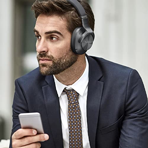 Technics EAH-A800E-K Auriculares Inalámbricos Bluetooth Over Ear, con Cancelación de Ruido y Micrófono, Hasta 50 Horas de Reproducción, Negro