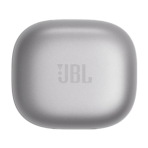 JBL Live Flex, Auriculares In Ear inalámbricos con estuche de carga inteligente, tecnología Bluetooth y de cancelación adaptativa de ruido, llamadas manos libres y hasta 40 horas de autonomía, plata