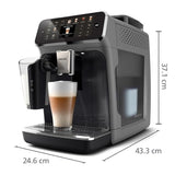 Philips Cafetera Espresso Totalmente Automática Serie 5500-20 Cafés Calientes y con Hielo, Sistema de Leche LatteGo de Limpieza Rápida, 40% más Silenciosa con SilentBrew, QuickStart, Gris (EP5544/50)