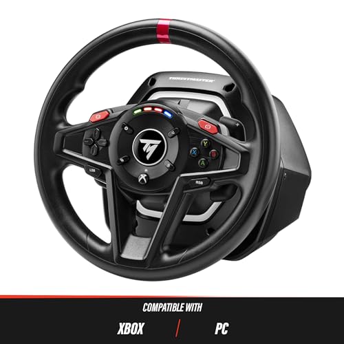 Thrustmaster T128, Volante de Carreras Force Feedback con Pedales Magnéticos, Xbox Series X|S, Xbox One, PC