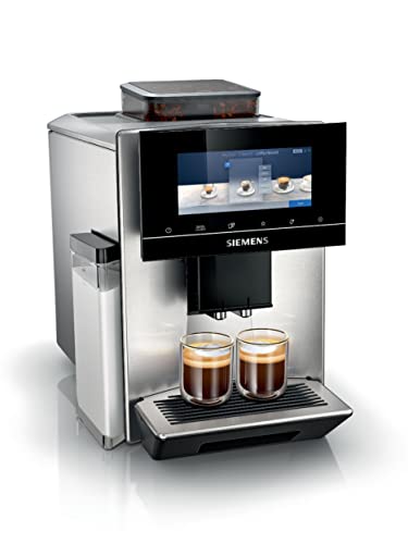 SIEMENS, cafetera superautomática, EQ900, Modo Barista, 2 molinillos cerámicos, Display Touch&Slide de 6,8", conectividad Home Connect, acero inoxidable, TQ903R03