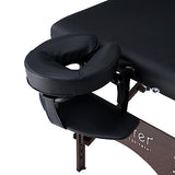 Master Massage Banco de Masaje Plegable de Madera, Negro, 71 cm