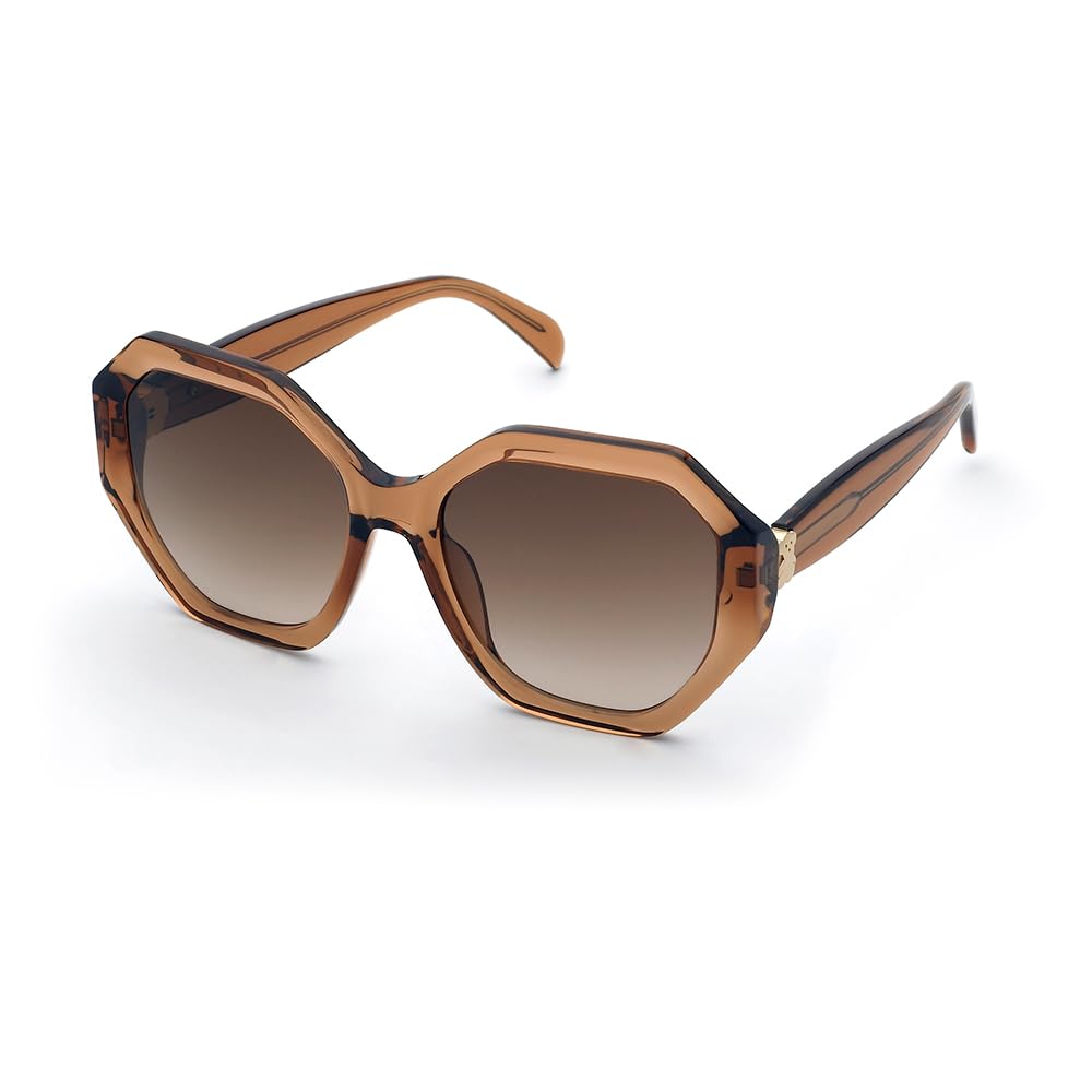 TOUS STOC41 Gafas, Shiny TRANSP.Cognac, 55 para Mujer
