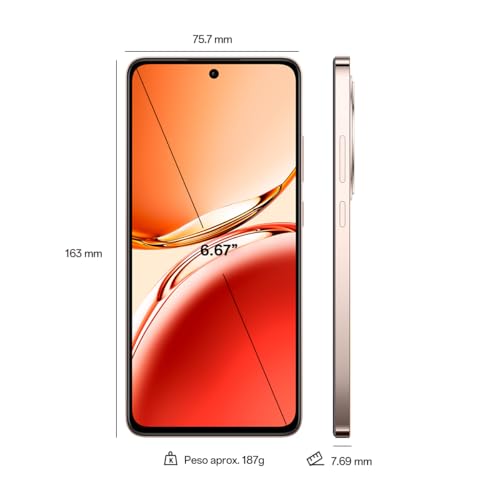 OPPO Reno12FS 4G - Smartphone Libre con IA, 16GB (8GB+8GB) 512GB, Pantalla 2.5D AMOLED 6.7", Cámara 50+8+32 MP, Android, IP64, Batería 5000mAh, Carga Rápida 45W, Cargador Incluido - Matte Grey