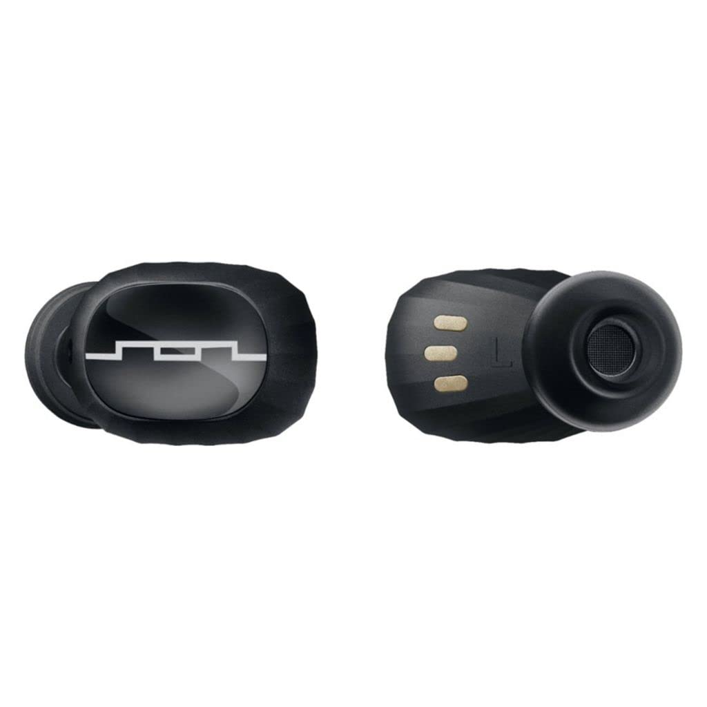 Sol Republic, Bluetooth amps Air 2.0 Auriculares, Negro 3 Horas de reproducción/Estuche de Carga Carga hasta 15 Veces, Resistente a la Lluvia y al Sudor Compacto y portátil.