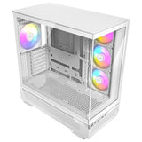 Antec C7 ARGB Blanco, Soporte de GPU RTX 40, 4 Ventiladores ARGB PWM de 120 mm incluidos, refrigeración Vertical, Tipo C de 10 Gbps, Paneles Frontales y Laterales de Vidrio Templado Continuo