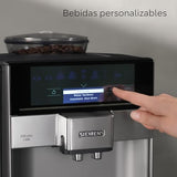 Siemens - Cafetera Superautomática, EQ6 plus s500, aromaDouble Shot, autoMilk Clean, ceramDrive, Display CoffeeSelect, Negro/Inox, TE655203RW