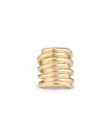 UNO de 50 | Anillo con Acabao Irregular | Crea Efecto Apliado | Bañado en Oro de 18k | Talla 15 | Joya Artesanal | Hecho en España