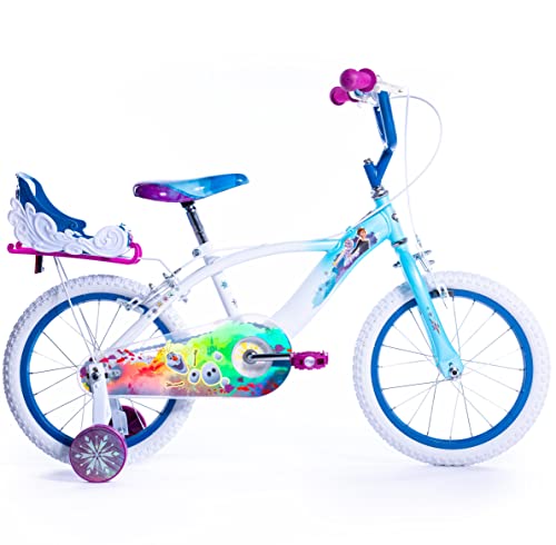 Huffy Bicicletta Pollici Bicicleta de 16 Pulgadas Disney Frozen Luxury, Bebés niñas, Azul Claro