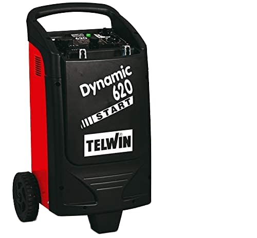 Telwin Dynamic 620 Start - Cargador arrancador (2000 W, 230 V), color rojo y negro