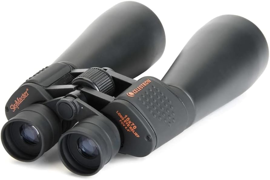 Celestron 71009 SkyMaster 15x70mm Prismáticos Porro Prism con Lente Multicapa y Cristal prismático BaK-4, Negro