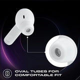 JBL Auriculares Tune Beam In-Ear, inalámbricos, resistentes al agua, cancelación de ruido y tecnología de 4 micrófonos, con batería de hasta 48 horas de duración, en blanco