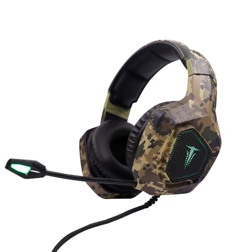 BERSERKER Auriculares Gaming con Micrófono, Sonido Estéreo 2.0, LED RGB, Cable 2,20 m, Negro