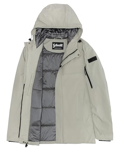 Schott NYC Emmett Chaqueta, Gris, L para Hombre
