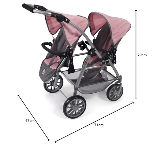 Bayer Chic 2000 689 15, Carrito de muñecas, color rosa, 71 x 47 x 79 cm , color/modelo surtido