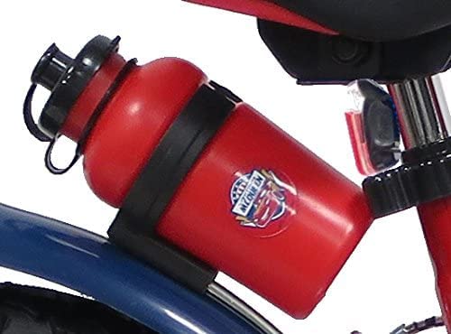 albri, Bicicleta Escudo Delantero, Botella y Estabilizadores Laterales de Cars Medida 16 Pulgadas Unisex Niños, Rojo, Pequeña