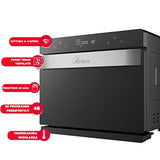 ARDES Horno Eléctrico Ventilado Capacidad 31 Litros Con Luz Interna 9 Funciones Cocción Temporizador Doble Cristal Con Accesorios MIST 400 AR6440VD