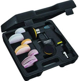 Hazet Juego de mini lijadoras orbitales 9033N-5, 36 piezas incl 2 discos lijadores de 50 mm y 76,2 mm con 10 almohadillas lijadoras cada uno y una llave de ajuste