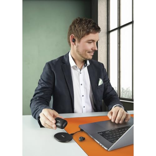 Hama True Wireless In Ear - Auriculares Bluetooth (batería de 4 Horas, Tiempo de conversación de 12 Horas, batería de 12 Horas, Auriculares con Carga inalámbrica y Cargador inalámbrico, protección