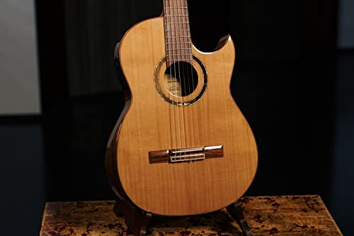 ORTEGA Ben Woods Signature Guitar Clavijero invertido Nylon 6 Cuerdas y funda Ben Woods Fishman-ORTEGA Clasica Blend System con salida XLRFLAMETAL-TWO