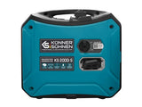Könner&Söhn KS 2000i S - Generador de inversor (64 dB Lpa 7 m), potencia máxima de 2000 W, 1 x 16 A (230 V), 2 puertos USB, bobinado de cobre, protección contra cortocircuitos y sobrecargas