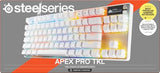 SteelSeries Apex Pro TKL Gen 3 Blanco - Teclado Mecanico Gaming - HyperMagnetic Interruptores OmniPoint 3.0 - Accionamiento Ajustable - Rapid Trigger - Preajustes - Rapid Tap - RGB - OLED - US QWERTY