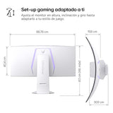 LG 39GS95QE-W - Monitor Gaming Ultragear, 39", OLED WQHD, (3440x1440), 21:9, 240 Hz, 0,03 ms, Clasificación F, Tecnología Micro Lens Array +, DisplayHDR True Black 400, Blanco