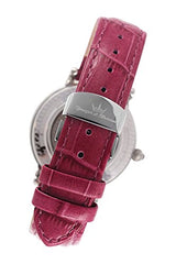 Yonger & Bresson - Reloj automático para Mujer, Correa de Cuero Color Rosa