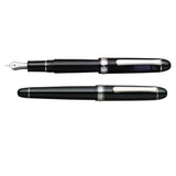 PLATINUM Pluma estilográfica japonesa #3776 Century Rhodium Chartres Blue M/Blue/0,34-0,44 mm/Hecho a mano/Pluma de oro de 14 quilates/con caja de regalo/pluma estilográfica