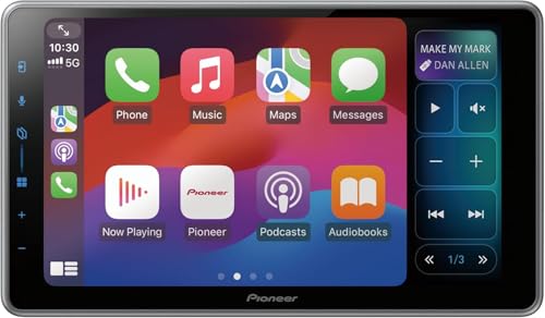 Pioneer Centro Multimedia SPH-DA97DAN-UNI2-2DIN, Pantalla táctil capacitiva de 9,0", con Wi-Fi, Bluetooth, Apple CarPlay, Android Auto y Dab+, con Antena Dab