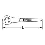 KS Tools 963.1111 Carraca para montaje, 6 cantos con punta de centraje BRONZEplus 27 mm