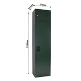 Armero HDW-5C de HomeDesign, Cerradura de cilindro, Fabricado en de chapa de acero, 2 llaves Compartimento que se puede cerrar por separado, Espacio para 5 armas largas, Soporte para arma