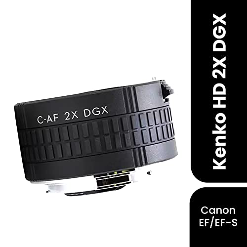Kenko Teleplus HD Dgx Adaptador para Objetivo Fotográfico (Canon EF,Nikon-AF, Negro, 3,58 cm, 157 G)